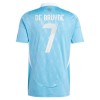 Camiseta de fútbol Bélgica De Bruyne 7 Segunda Equipación Euro 2024 - Hombre